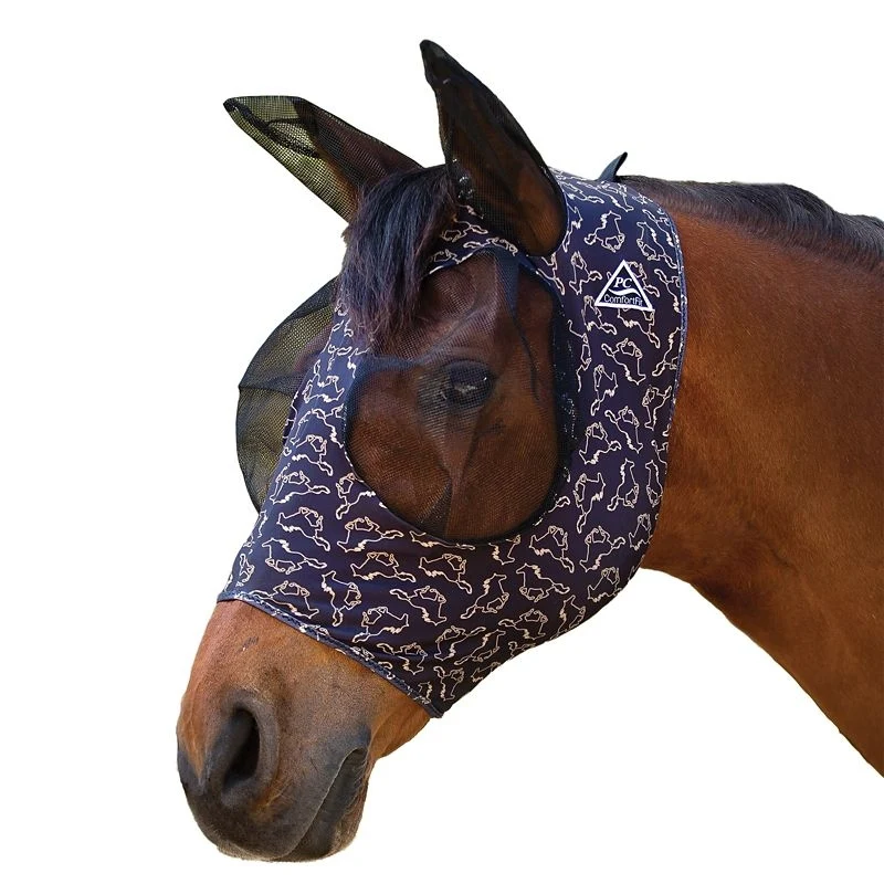 Professionals Choice Comfort Fit Lycra Fly Mask Po PC Horse / Pony