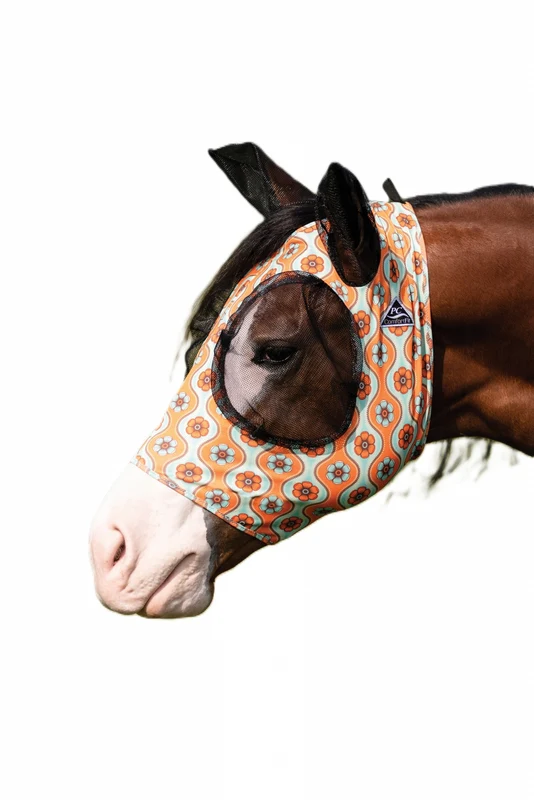 Professionals Choice Comfort Fit Lycra Fly Mask Po Flower / Cob
