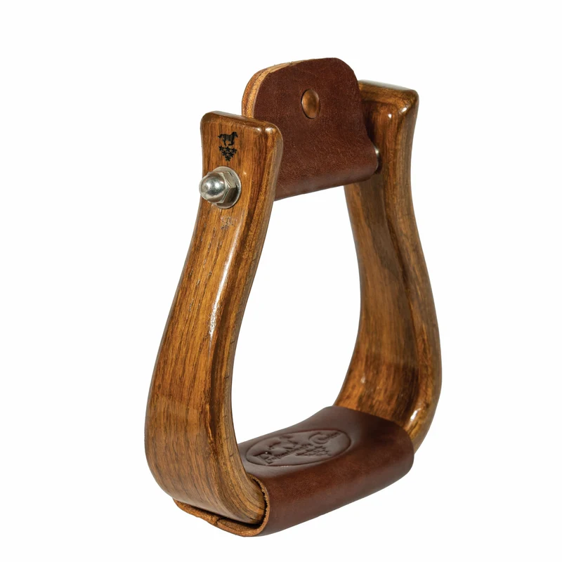 Professionals Choice Wood Stirrup Wood Grain Medium Gloss / 2"