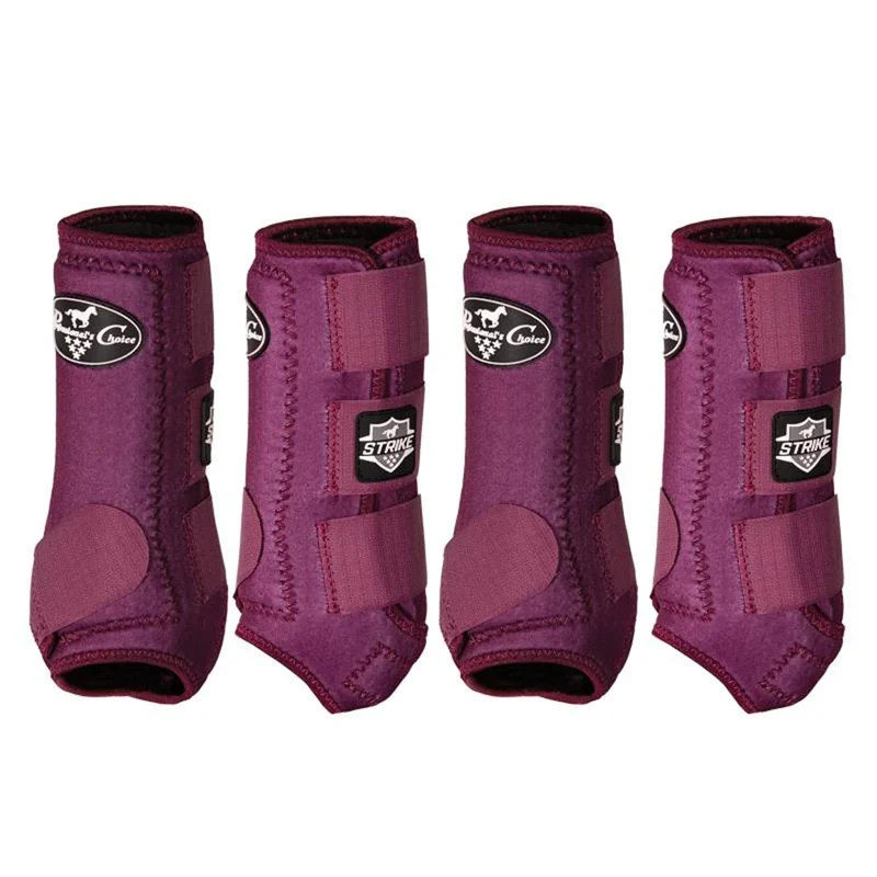 Professionals Choice Strike Sports Medicine Boots - 4 Pack Wine / Medium