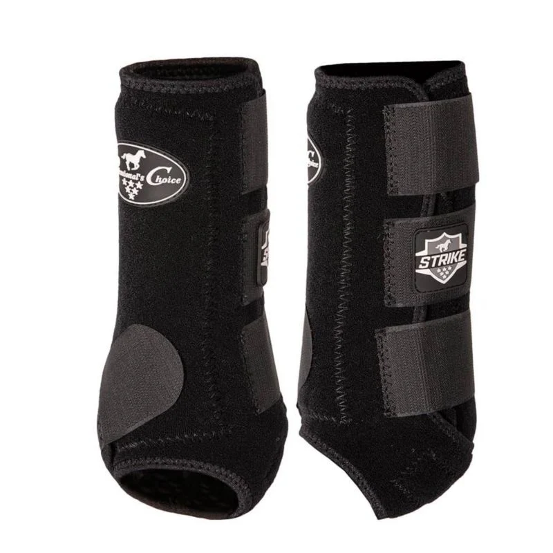 Professionals Choice Strike Sports Medicine Boots Front - 2 Pack Black / Large
