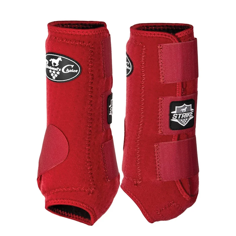 Professionals Choice Strike Sports Medicine Boots Front - 2 Pack Crimson / Medium