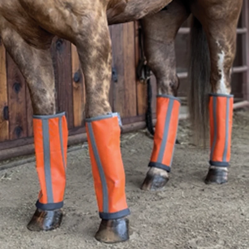 Professionals Choice Deluxe Fly Boots - 4 Pack Orange / X-Small