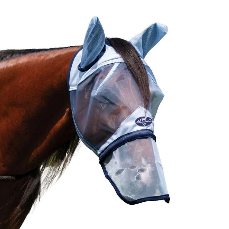 Professionals Choice FlyScreen Fly Mask with Nose Gray / Horse