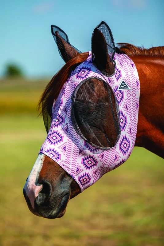 Professionals Choice Comfort Fit Lycra Fly Mask Po Clay / Small Pony