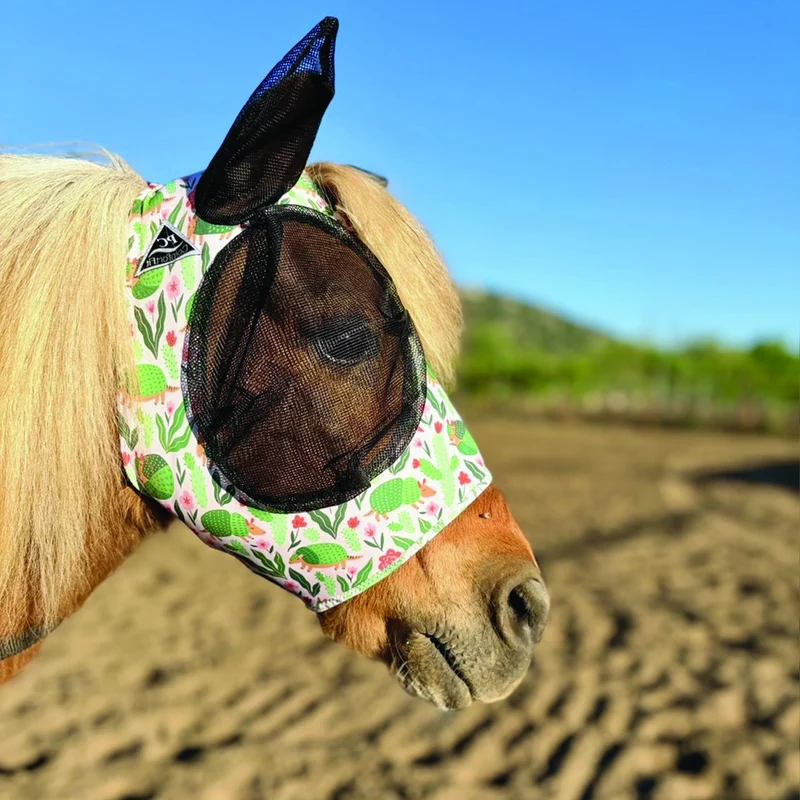 Professionals Choice Comfort Fit Lycra Fly Mask Po Armadillo / Cob