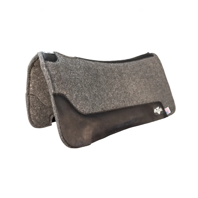 Professionals Choice Close Contact Cowboy Felt Air Ride Saddle Pad Charcoal (Felt Bottom) / 31.5" x 34"