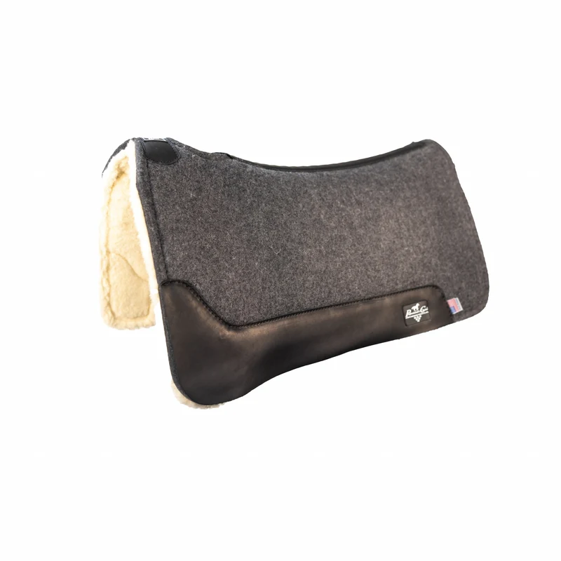 Professionals Choice Close Contact Cowboy Felt Air Ride Saddle Pad Tan (Felt Bottom) / 31.5" x 34"