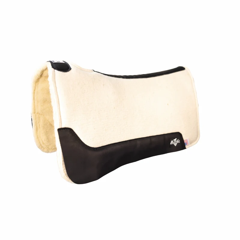 Professionals Choice Close Contact Cowboy Felt Air Ride Saddle Pad Tan (Wool Bottom) / 31.5" x 34"