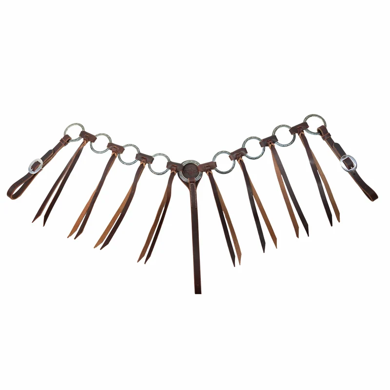 Professionals Choice Ring Tassle Breast Collar Burgundy / Horse