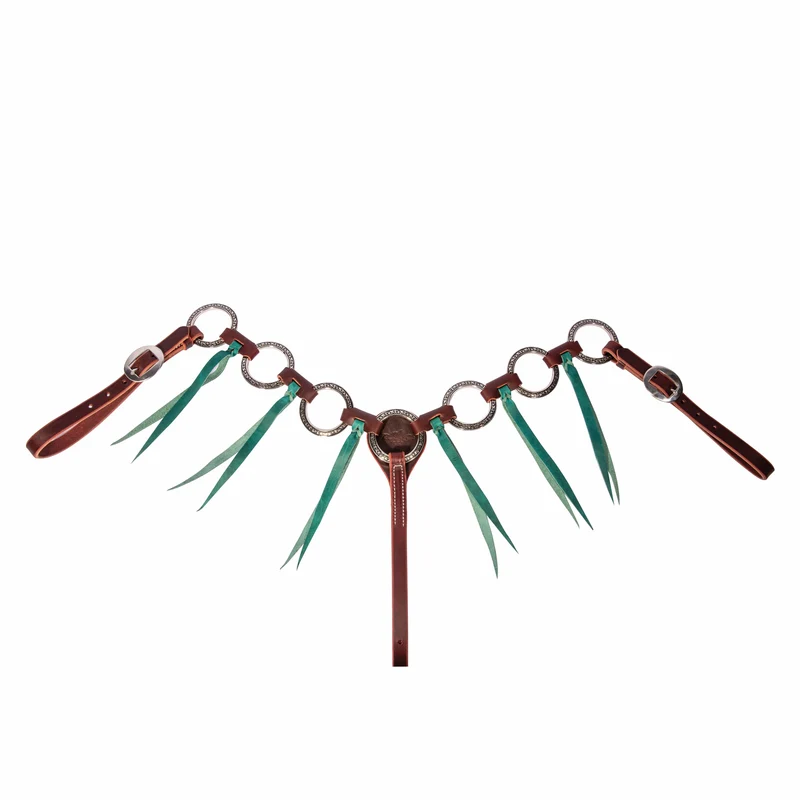 Professionals Choice Ring Tassle Breast Collar Emerald / Pony