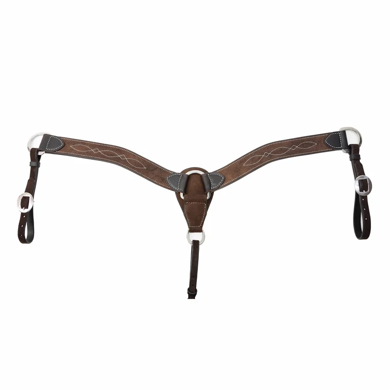 Professionals Choice 2" Gunslinger Contoured Breast Collar Chocolate Roughout / Horse