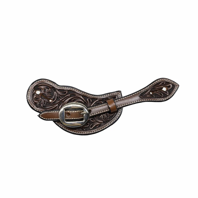 Professionals Choice Buckaroo Spur Straps Chocolate Floral / Mens