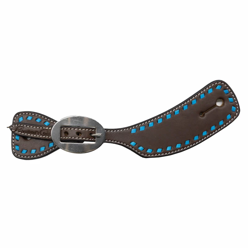 Professionals Choice Turquoise Buckstitch Spur Straps Ladies