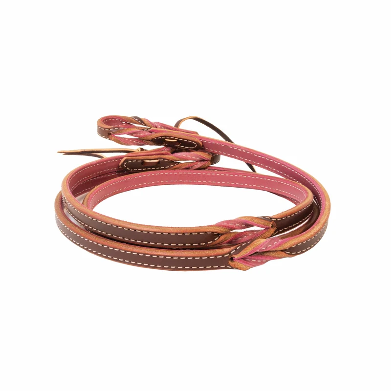 Professionals Choice Twisted Roping Rein Orchid/Burdundy / Pony