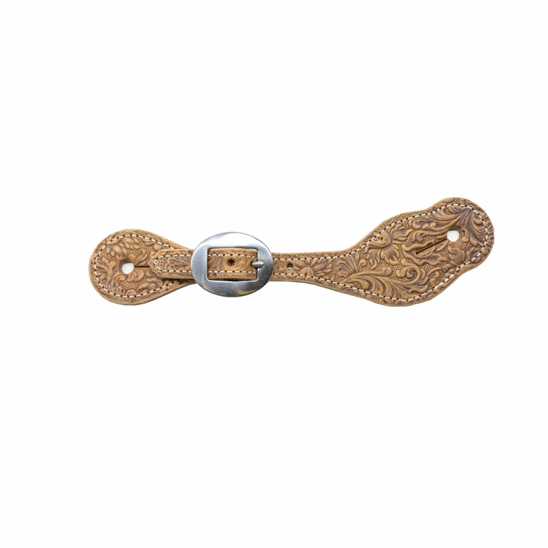 Professionals Choice Floral Spur Strap Natural / Ladies