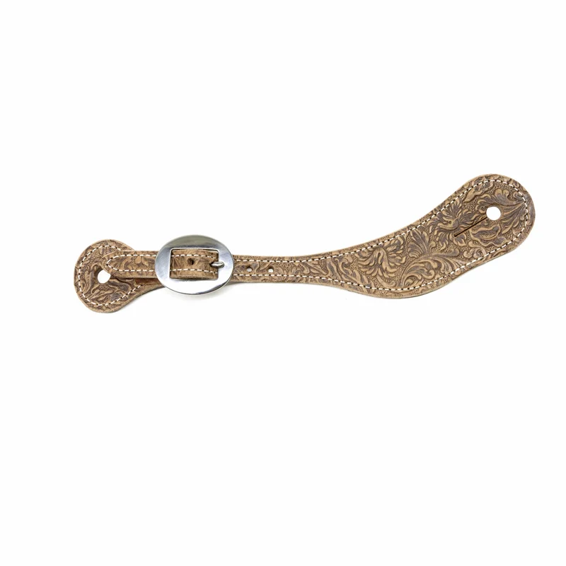 Professionals Choice Floral Spur Strap Natural / Mens