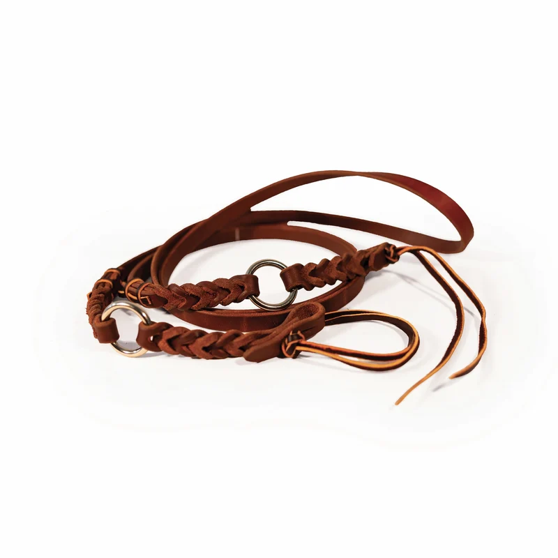 Professionals Choice Bleeding Heart Ring Rope Rein Harness Leather / 5/8"