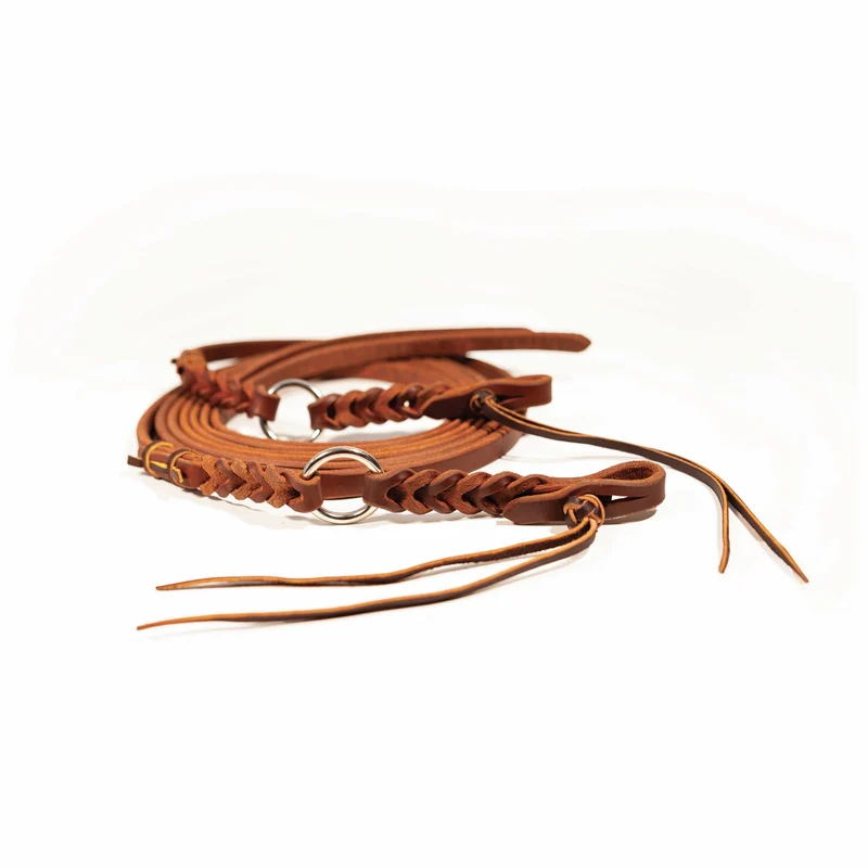 Professionals Choice Bleelding Heart Ring Split Rein Harness Leather / 5/8"