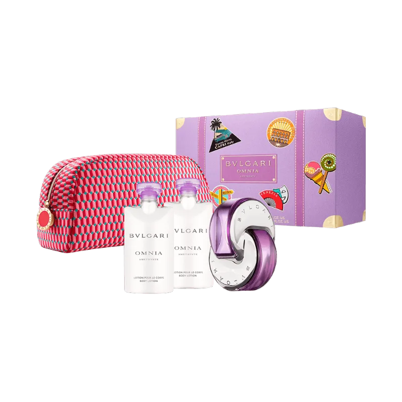 Bvlgari Kit Omnia Amethyste Eau de Toilette 65ml + 2 Body Lotion 75ml + Nécessaire