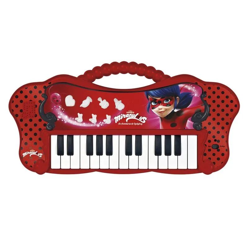 Teclado Infantil Miraculous Ladybug Com Função Mp3 8107-7 Fun