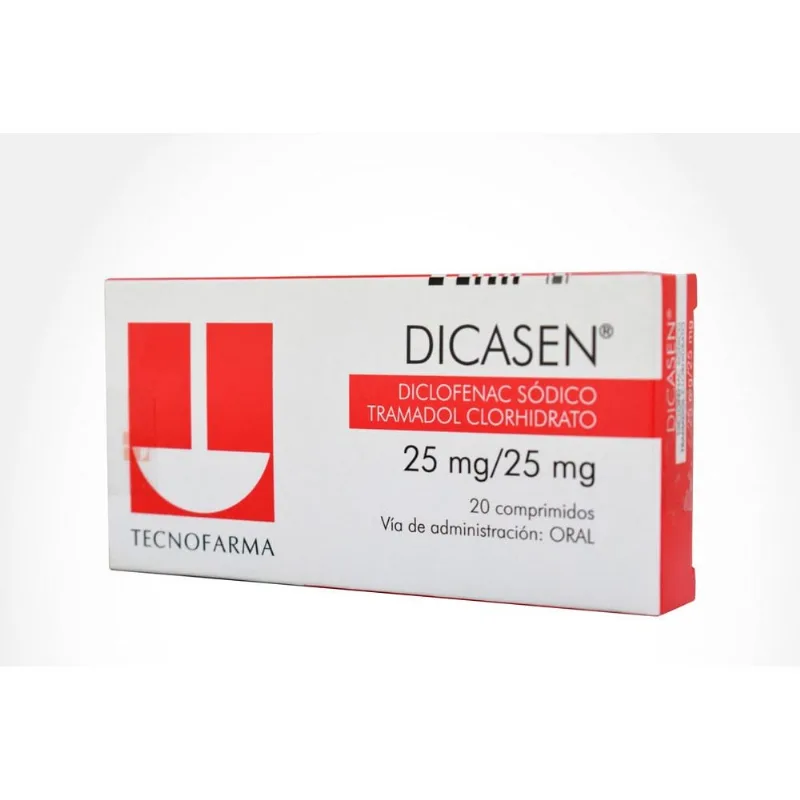 Dicasen 25 Mg /25 Mg Caja con 20 Comprimidos