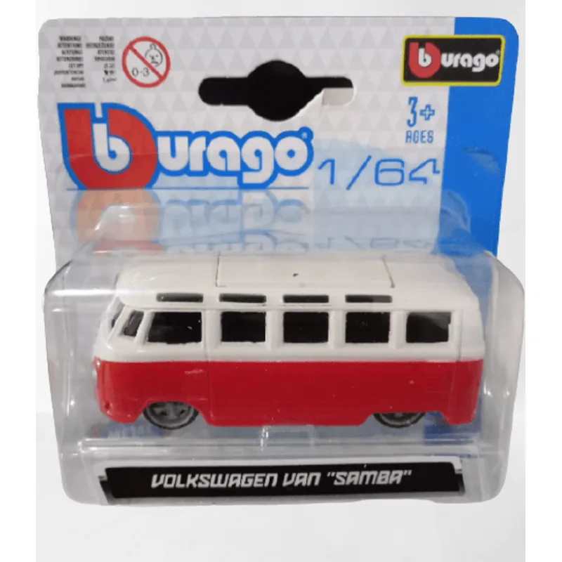 Miniatura De Carro Colecionável 1/64 Vw Van Samba Vm Bburago 59036