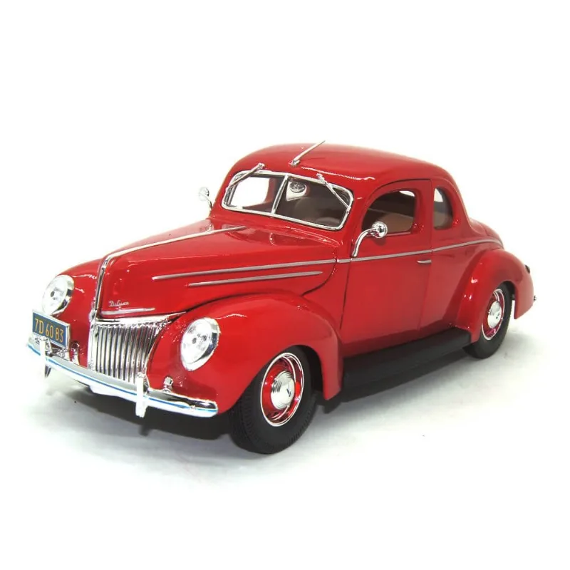 Miniatura Carro 1939 Ford Deluxe 1/18 Special Edition Vermelho Maisto 31180