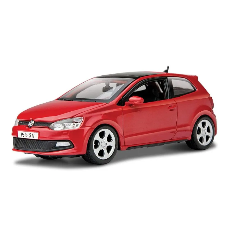 Miniatura Carro Volkswagen Polo Gti Mark 5 1/24 Plus Vermelho Bburago 21059
