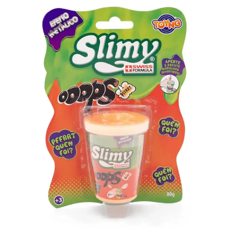 Geleca Slime Amarelo Metalizado Faz Barulho Toyng 035826