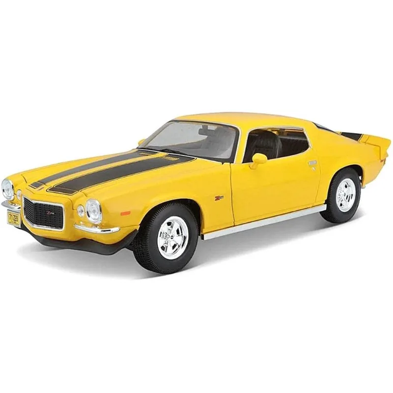 Miniatura Carro Chevrolet Camaro 1971 1/18 Amarelo Maisto 31131