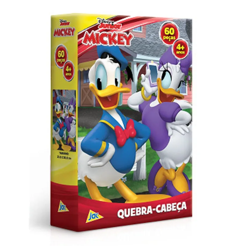 Quebra-Cabeça 60 Peças Mickey Mouse Donald E Margarida Toyster 2584