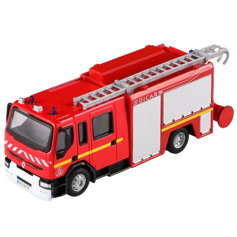 Miniatura Carro Renault Premium 1/64 Emergency Vermelho Bburago 32002
