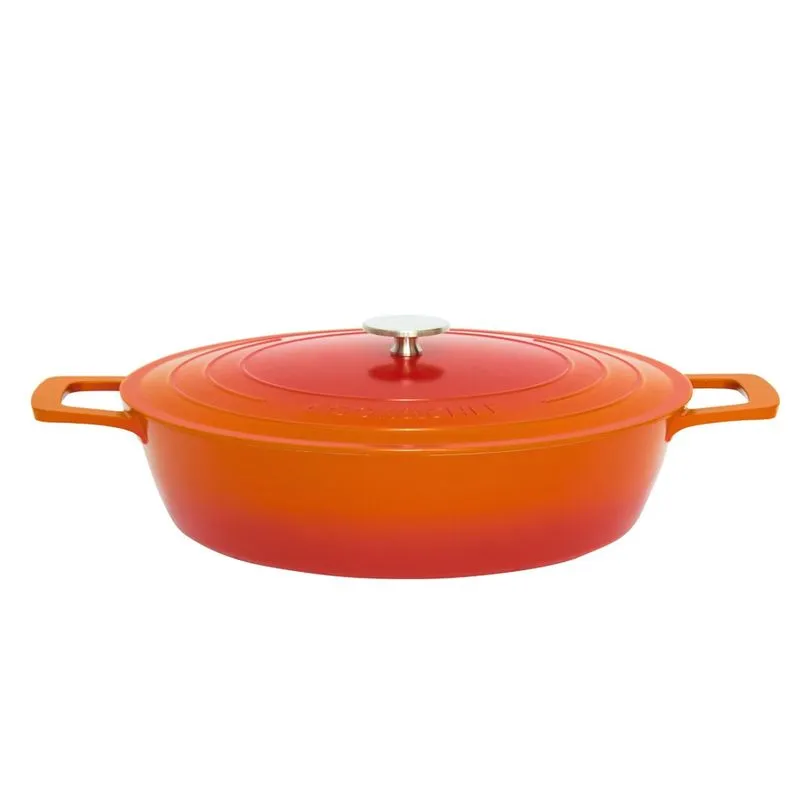 Panela Caçarola Baixa Antiaderente Revestimento Cerâmico 28cm Cooktop Fogão Indução Cook&Chef