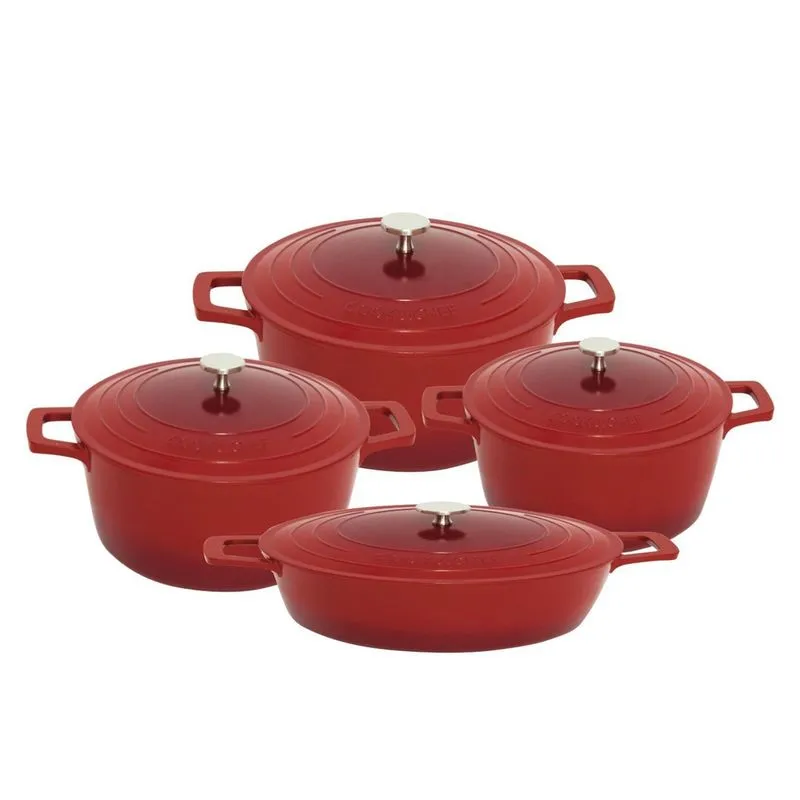 Kit 4 Panelas Mimo Cook&Chef - Vermelho