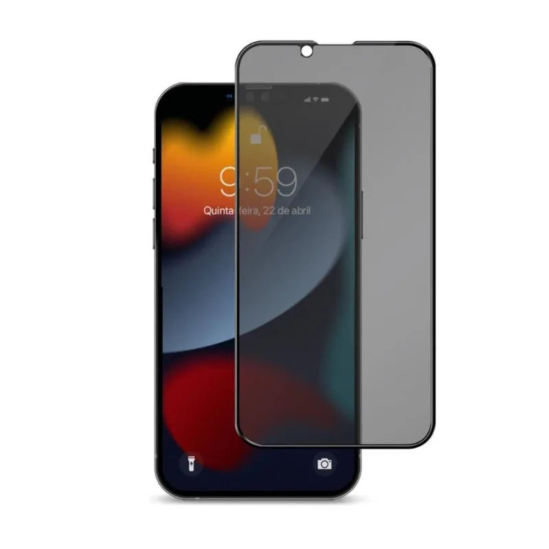 Película Vidro Privacidade P/ Iphone 12 Pro Max + Capinha
