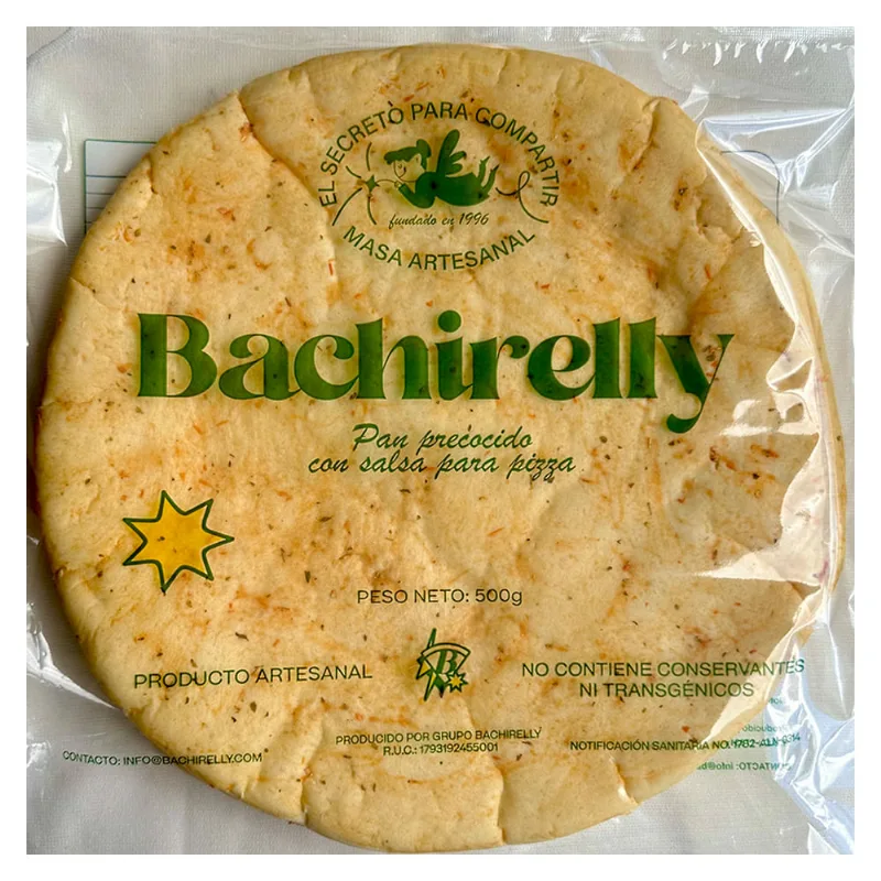 Pan Precocido con Salsa para Pizza 2 Unidades 500 g