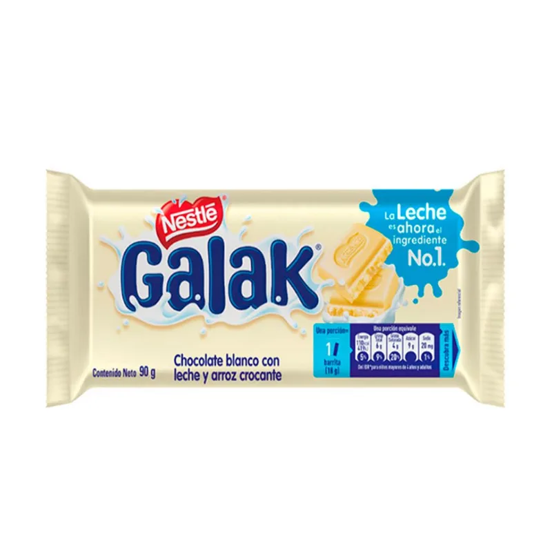Galak Barra De Chocolate Blanco Con Leche 90g