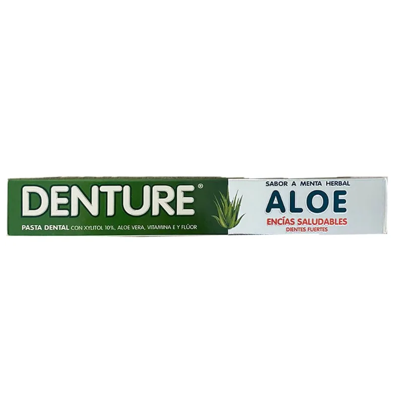 Crema Dental Denture Sabor Aloe Menta Herbal 100 G