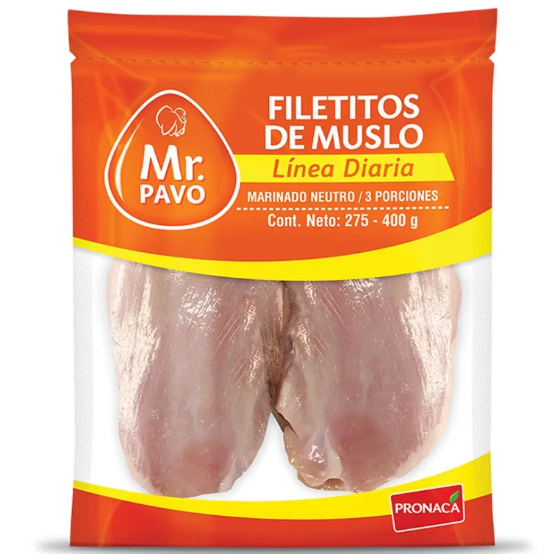 Mr. Pavo Filetitos De Muslo Linea Diaria Funda 275 - 400 Gr.