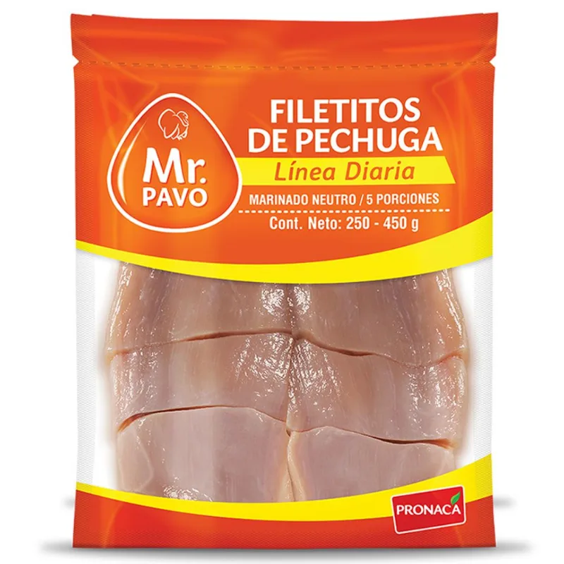 Mr. Pavo Filetitos De Pechuga Linea Diaria Funda 250 - 450 Gr.