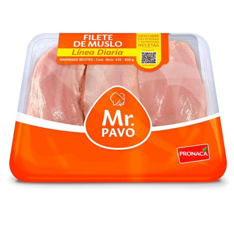 Filetes De Muslo Bandeja Ld Mr. Pavo 425 - 650 Gr.