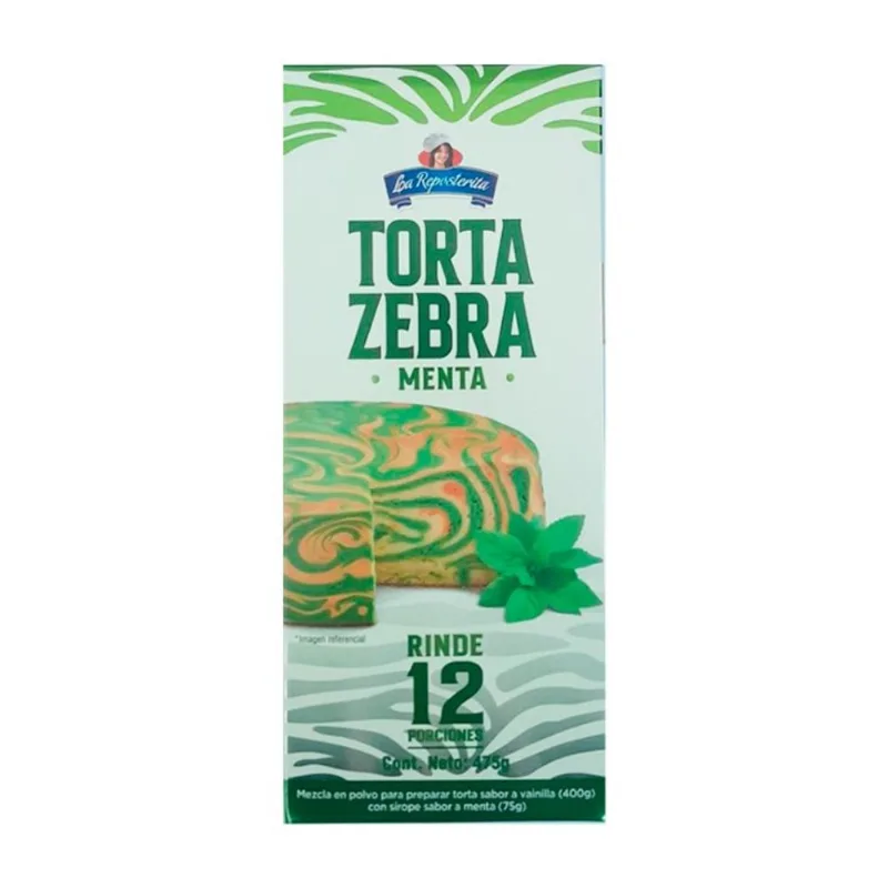 La Repostera Torta Zebra Menta 475 Gr.