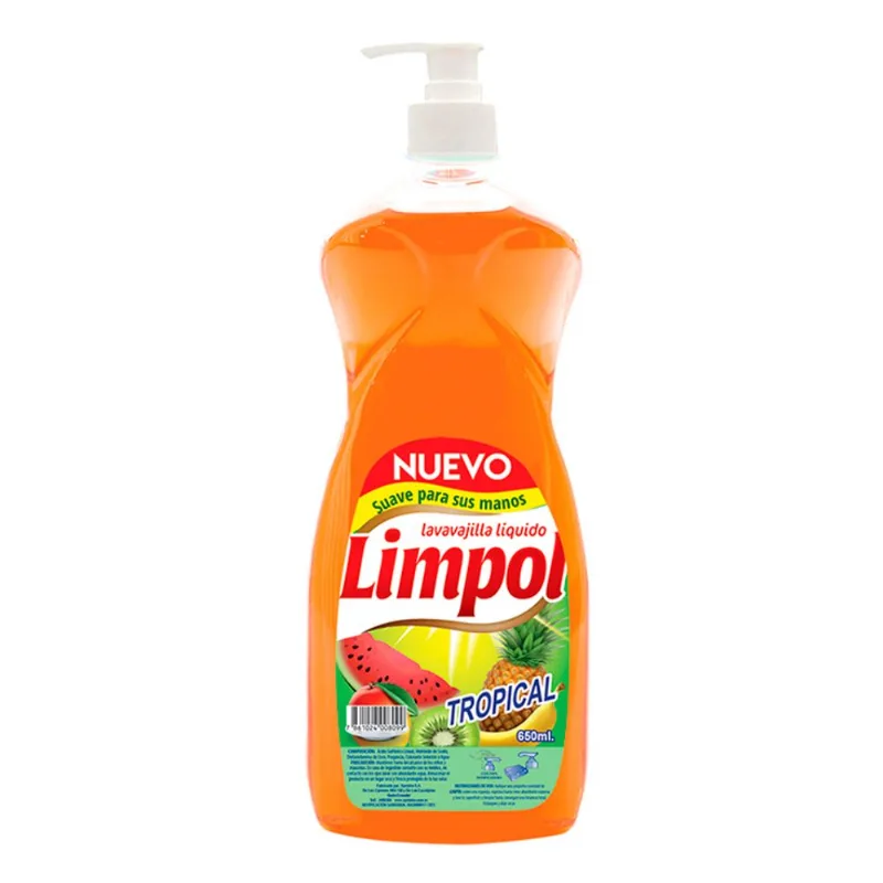 Limpol Lavavajilla Liquido Tropical 650 Ml