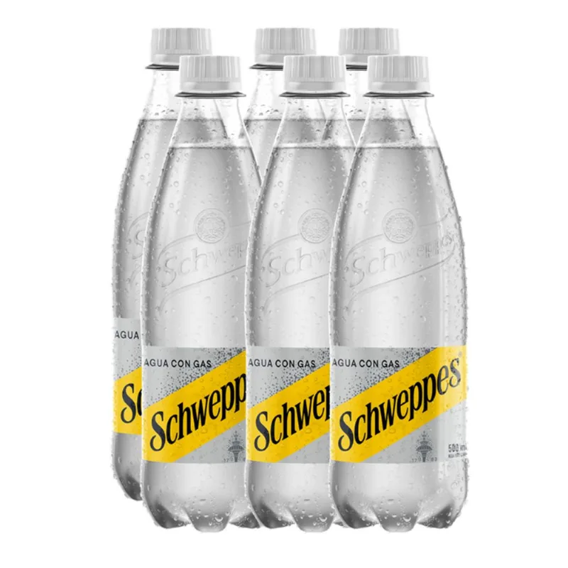 Schweppes Agua Con Gas 500 Ml Six Pack