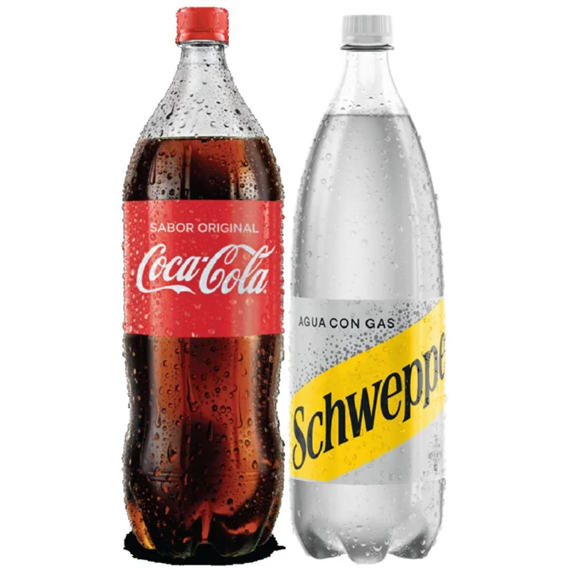 Coca Cola 2.025 L + Schweppes Agua Con Gas 1.5 L Two Pack