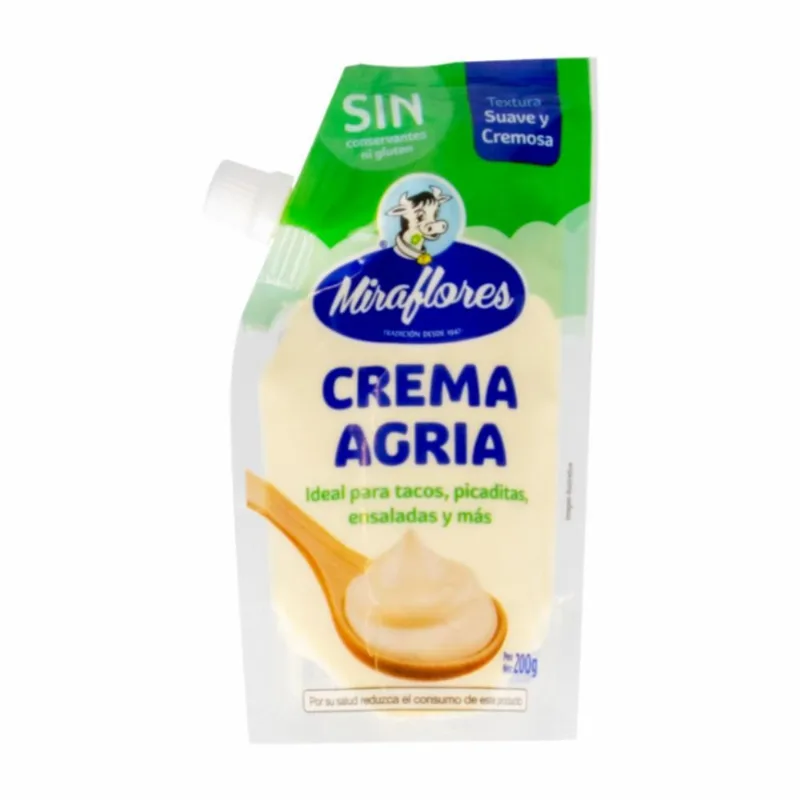 Crema Agria Doypack Miraflores 200GR