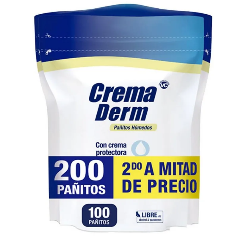 Crema Derm Paños Humedos Protectora Segundo A Mitad De Precio