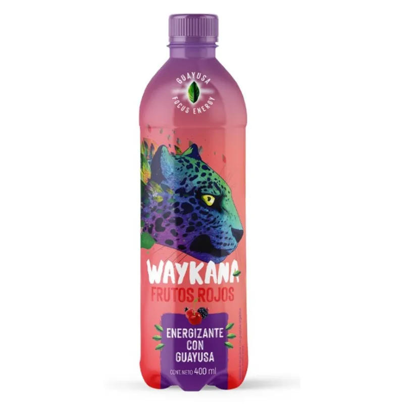 Energizante Waykana Pet Sabor Frutos Rojos 400 Ml