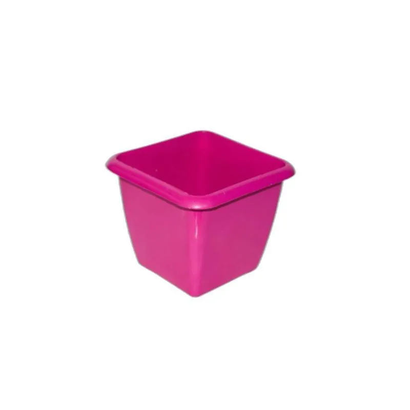 Kit Vaso Quadrado 13 Nobre Rosa Com 6 Unidades